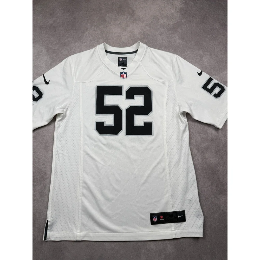 Nike NFL On The Field Oakland Raiders Khalil Mack #52 Jersey Men M White 2000s